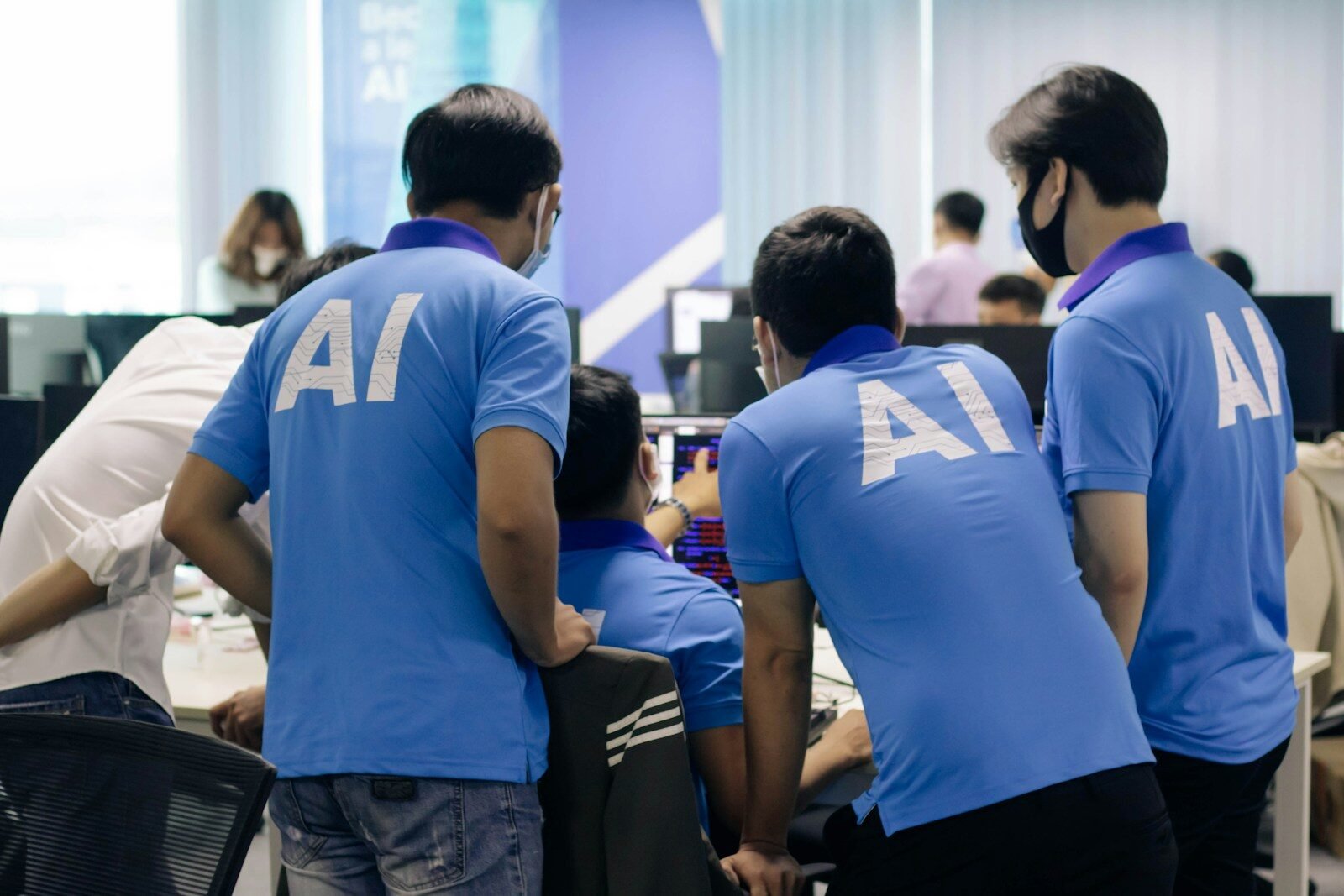 Testing Ai Agents 1 - Top Ai Agent Man in blue nike crew neck t-shirt standing beside man in blue crew neck t