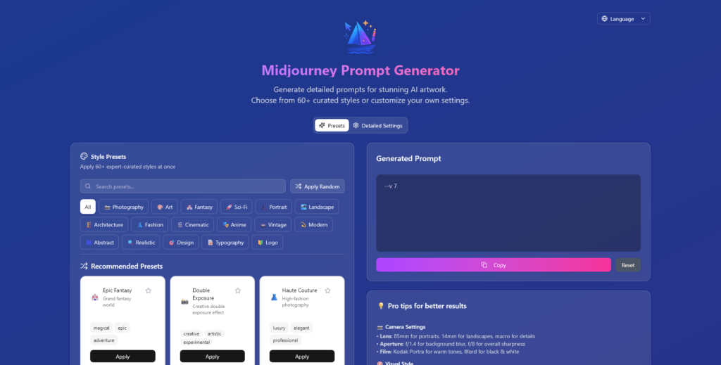 Midjourney Prompt Generator Review