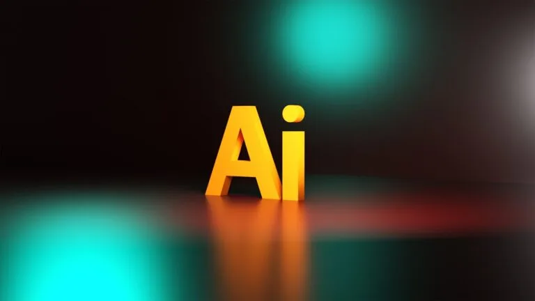 A yellow letter sitting on top of a black floor