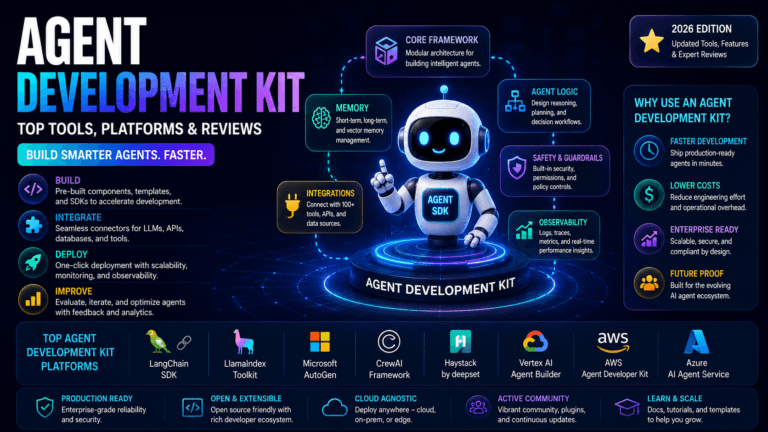 Agent Development Kit Top Tools Platforms Reviews 2026 Guide - Ai Agent