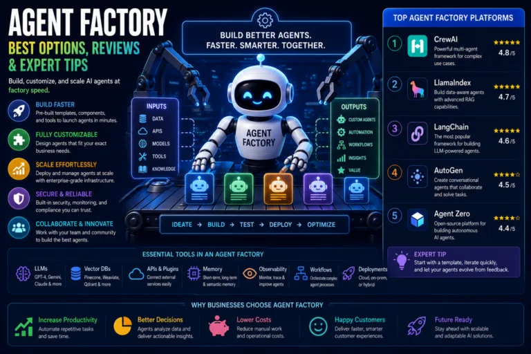 Agent factory best options reviews expert tips 2026 guide - top ai agent