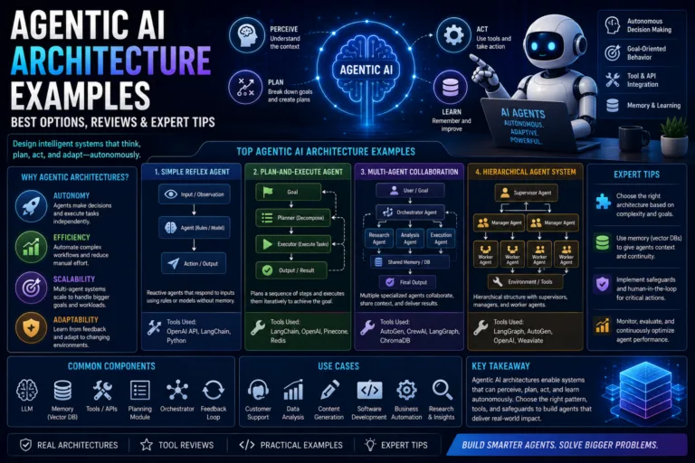 Agentic ai architecture examples best options reviews expert tips 2026 guide - top ai agent