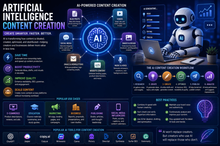Artificial Intelligence Content Creation: Use Cases, Examples &Amp; Real-World Applications (2026 Guide) 8 - Ai Agent Artificial Intelligence Content Creation Use Cases Examples Real World Applications 2026 Guide - Ai Agent
