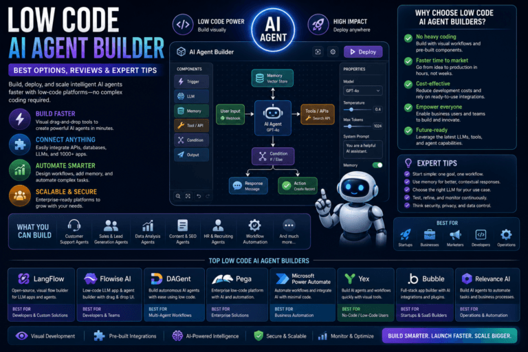 Low Code Ai Agent Builder: Best Options, Reviews &Amp; Expert Tips (2026 Pillar Guide) 2 - Ai Agent Low Code Ai Agent Builder Best Options Reviews Expert Tips 2026 Pillar Guide - Ai Agent