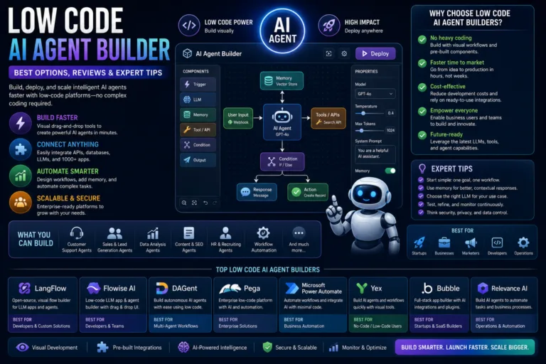 Low code ai agent builder best options reviews expert tips 2026 pillar guide - top ai agent