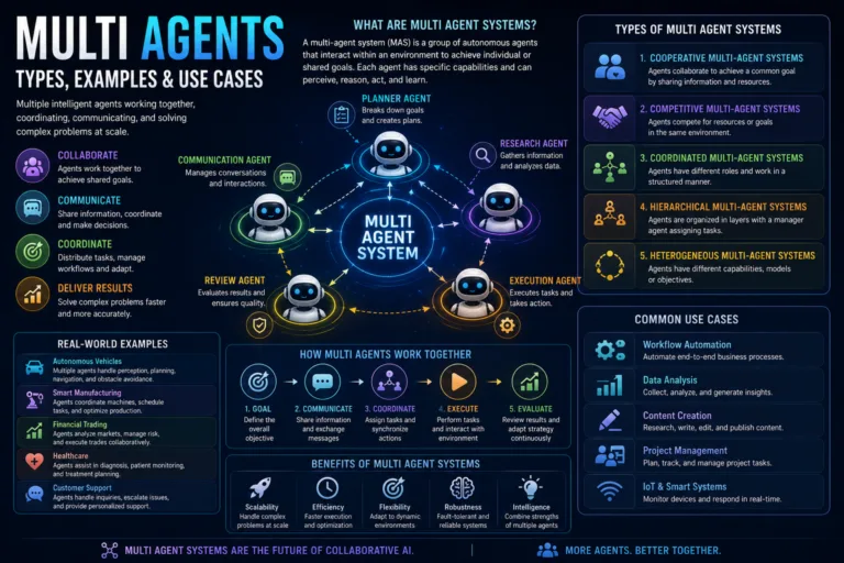 Multi agents types examples use cases 2026 guide - top ai agent